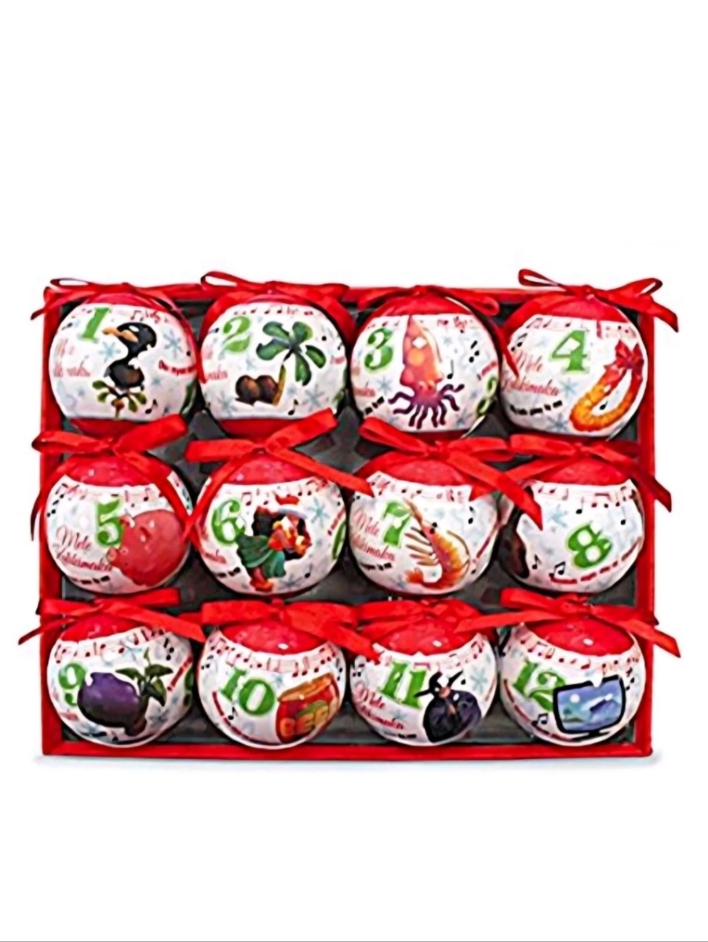 Island Heritage Mele Kalikimaka Hawaiian Style 12 Days Of Christmas Ornament Set